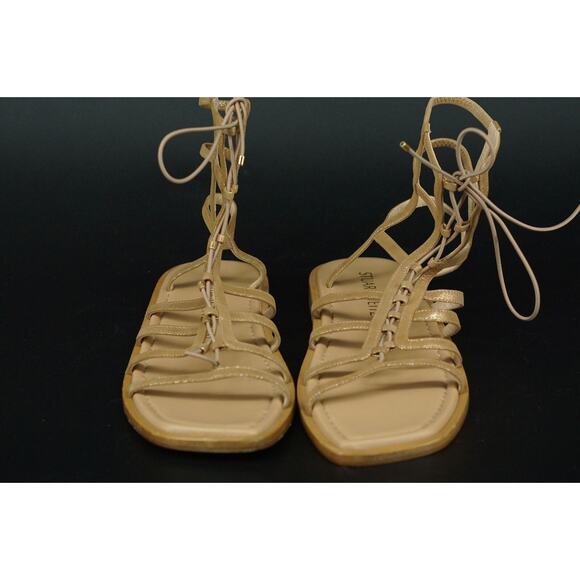 Stuart Weirzman Kora Lace-Up Gladiator Sandal Suede Size 9.5 $395 New Roman - Picture 5 of 12